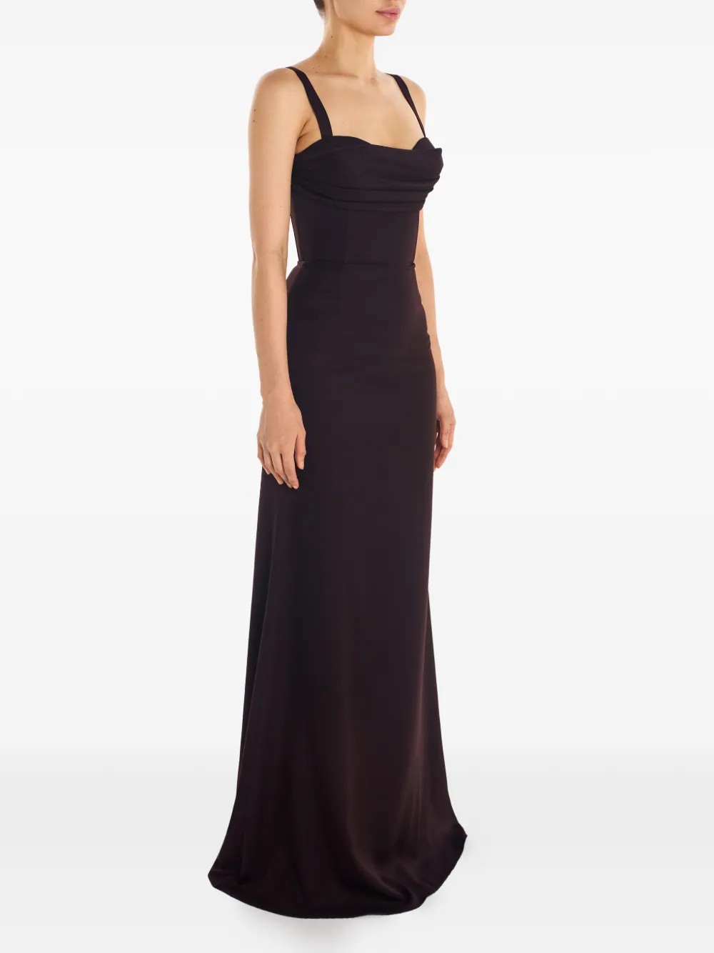 Gathered-Detail Maxi Dress