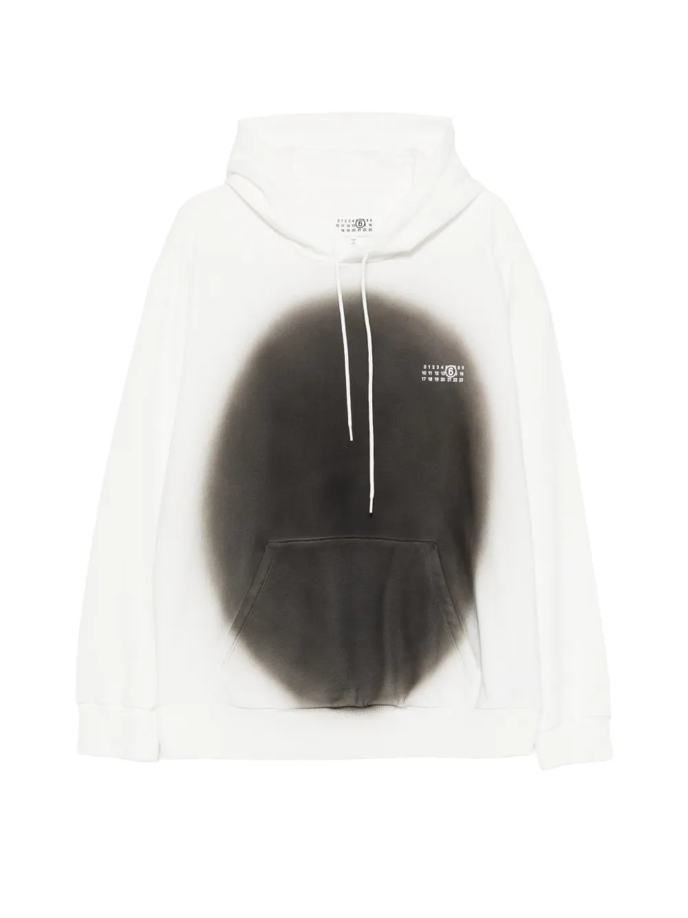 MM6 Maison Margiela print-detail hoodie - Bianco