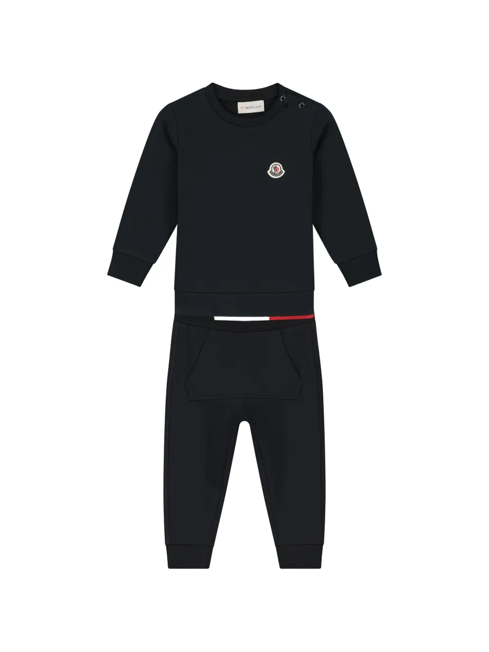 Moncler Enfant Trainingspak met logodetail Zwart