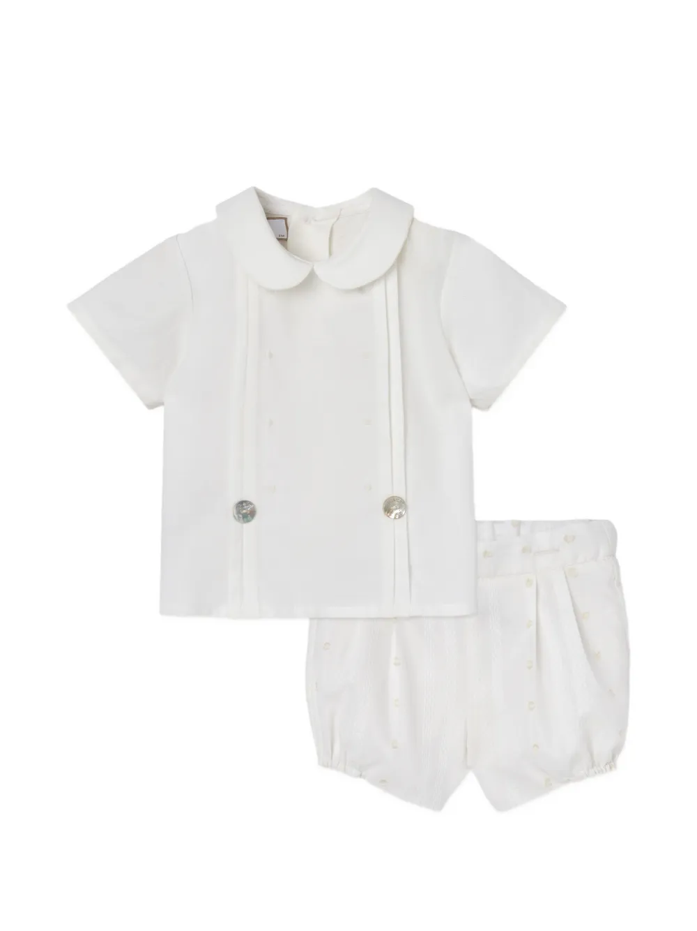 Paz Rodriguez embroidered short set - Bianco