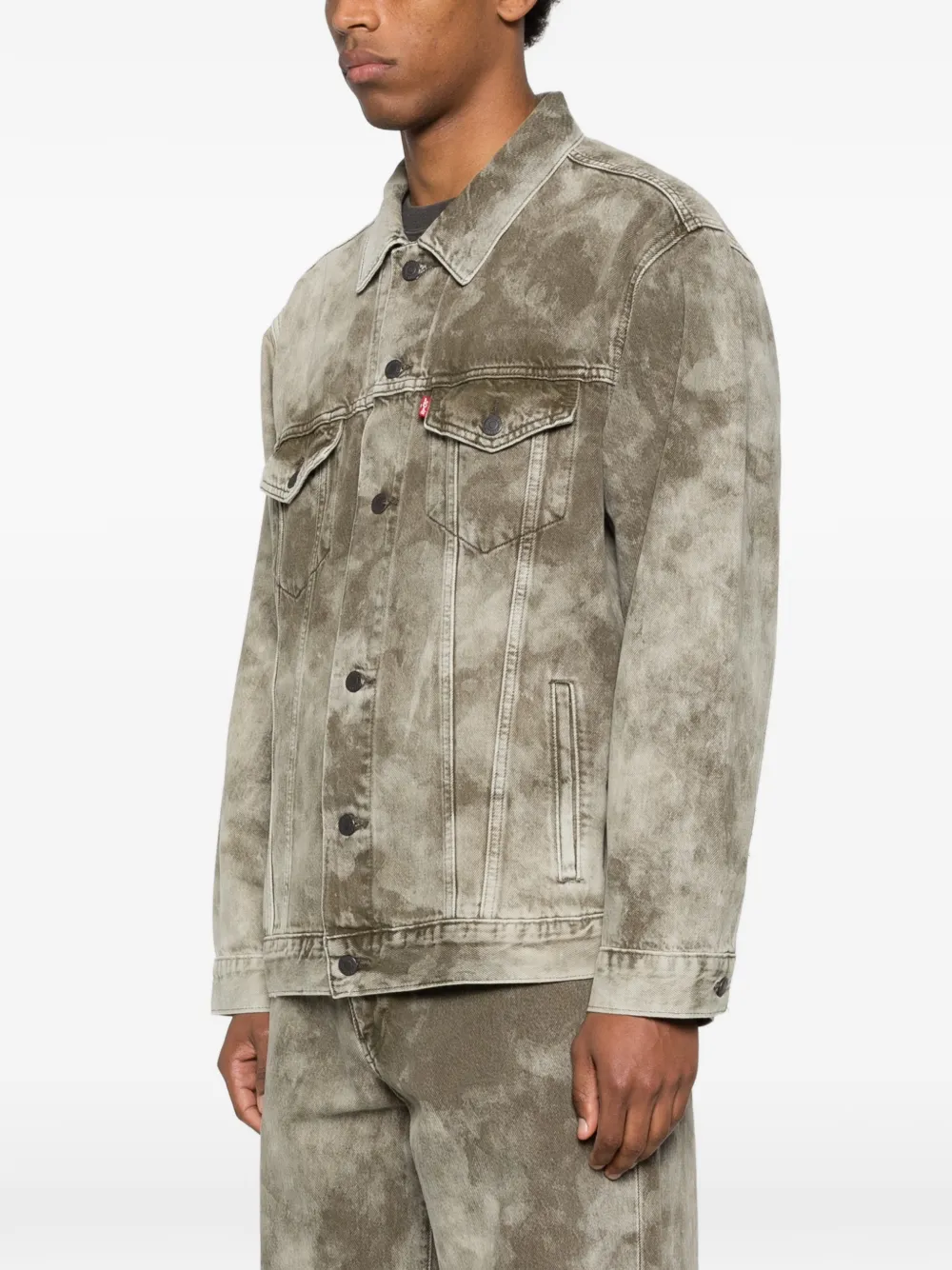  Levi's Logo-patch Jacket - Green 