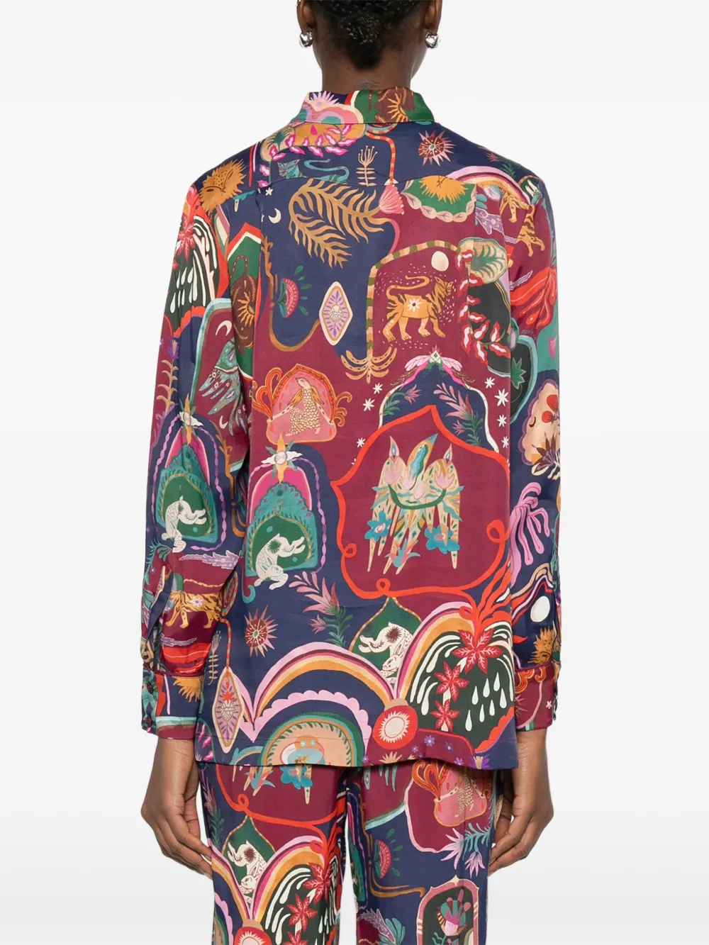 FARM Rio Blouse met bloemenprint Blauw