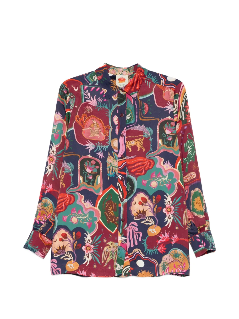 FARM Rio floral print shir- - Blu