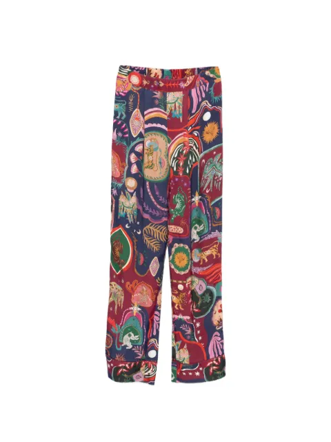 FARM Rio elasticated-waistband patterned trousers