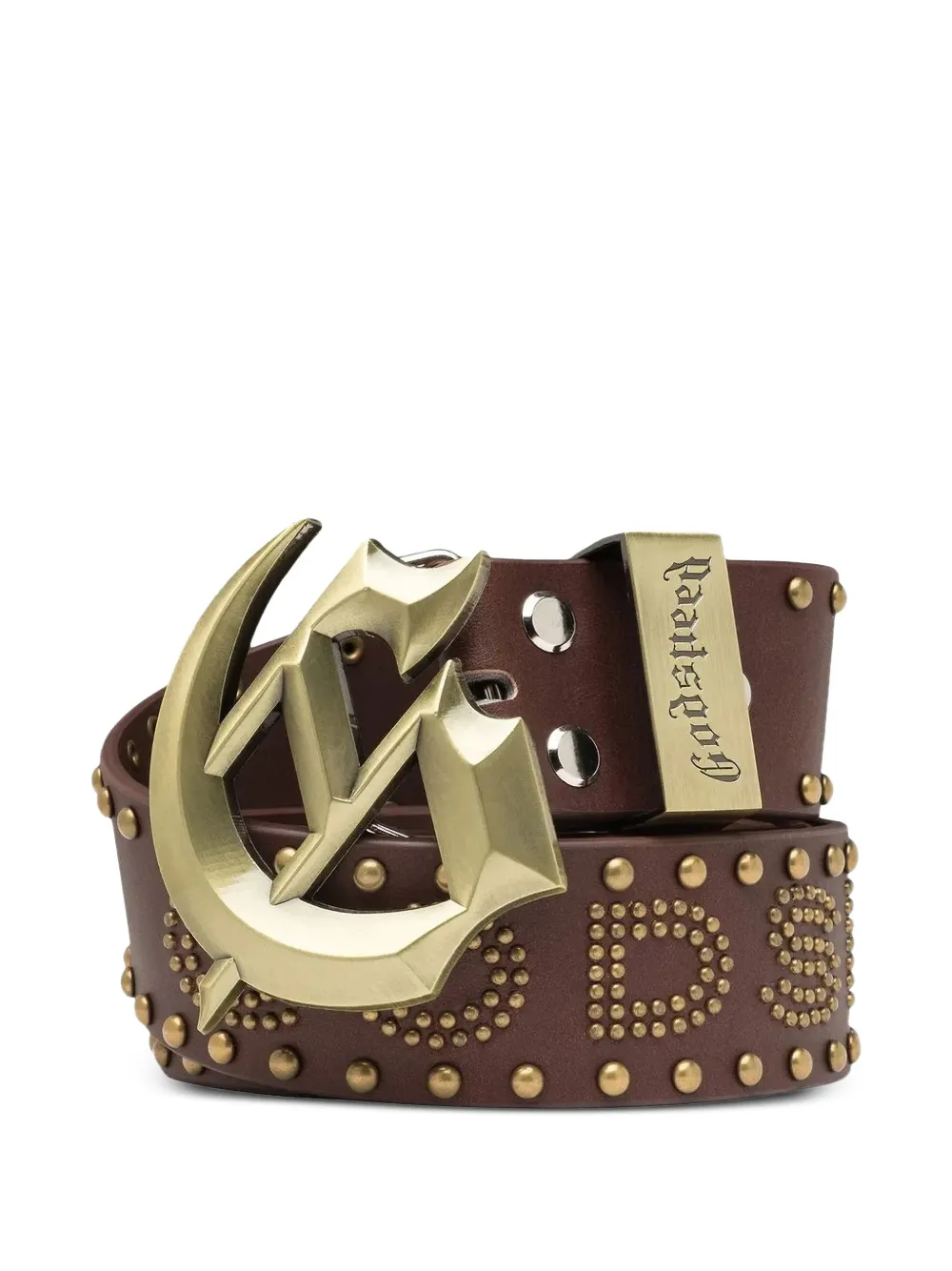 GODSPEED Forged GS studded belt - Marrone