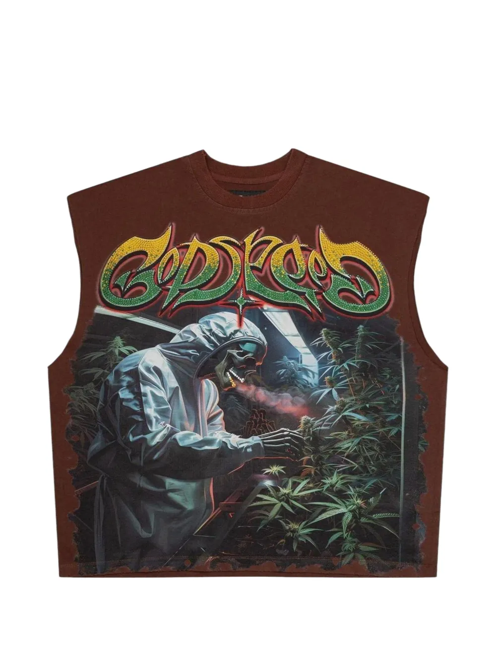 GODSPEED graphic-print T-shirt - Marrone