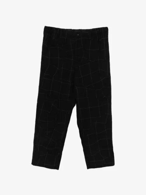 Issey Miyake Pre-Owned pantalones con diseño patchwork a cuadros