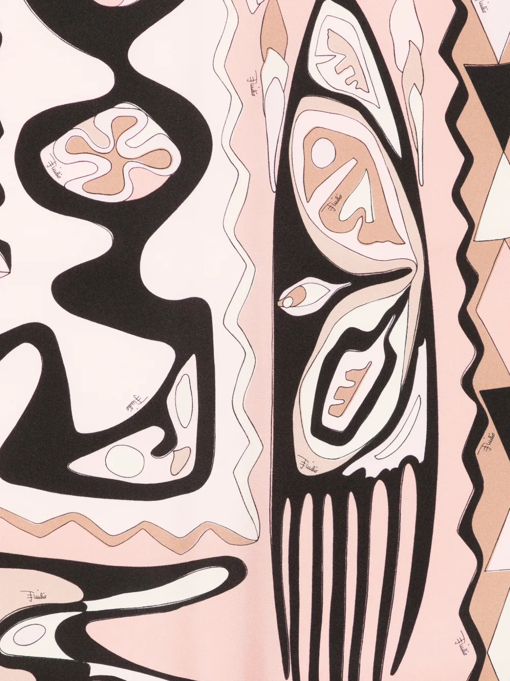 Pucci Lettering Striped Silk Scarf In Pink