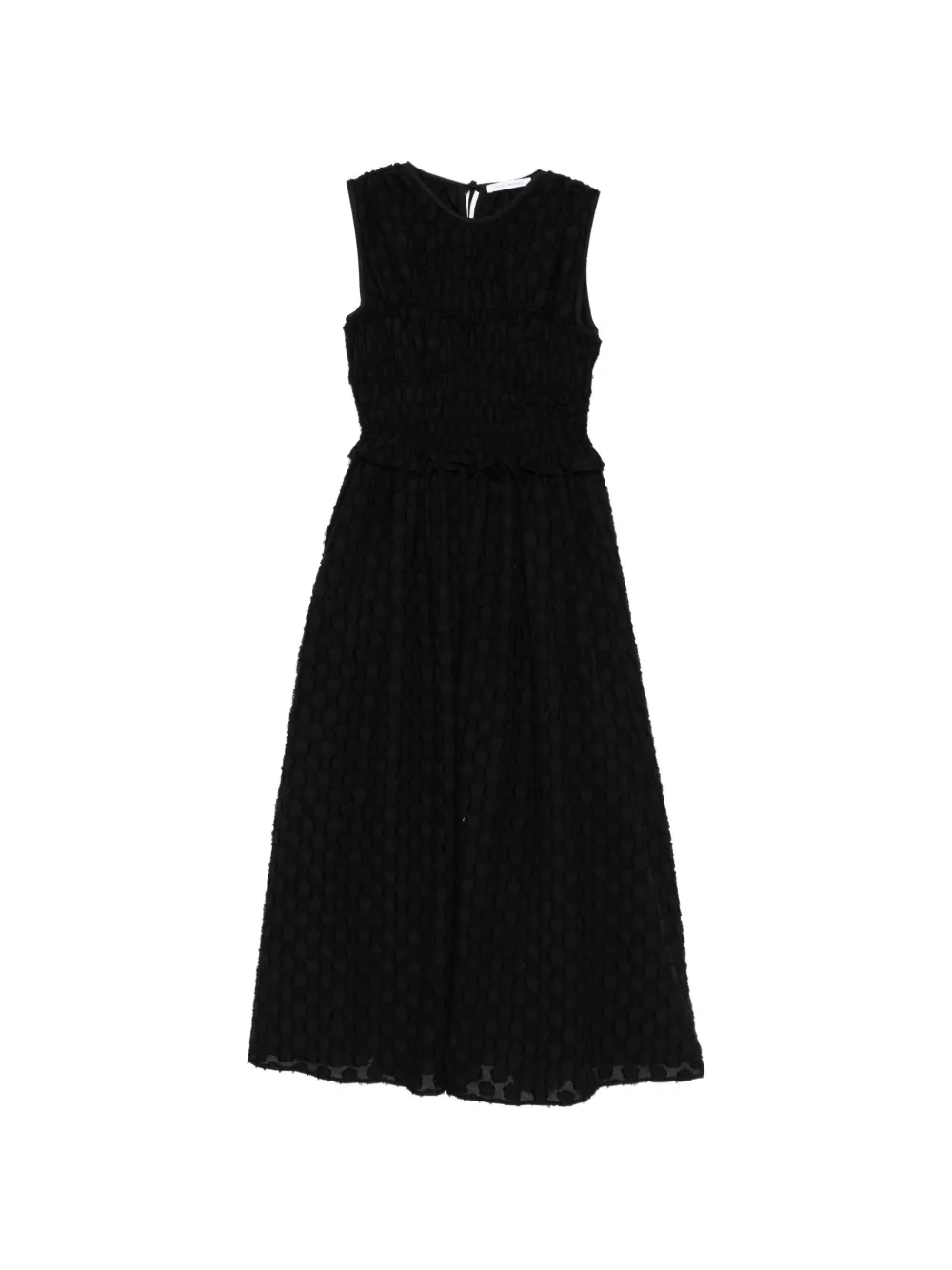 Cecilie Bahnsen Dinah smocked-effect maxi dress - Nero