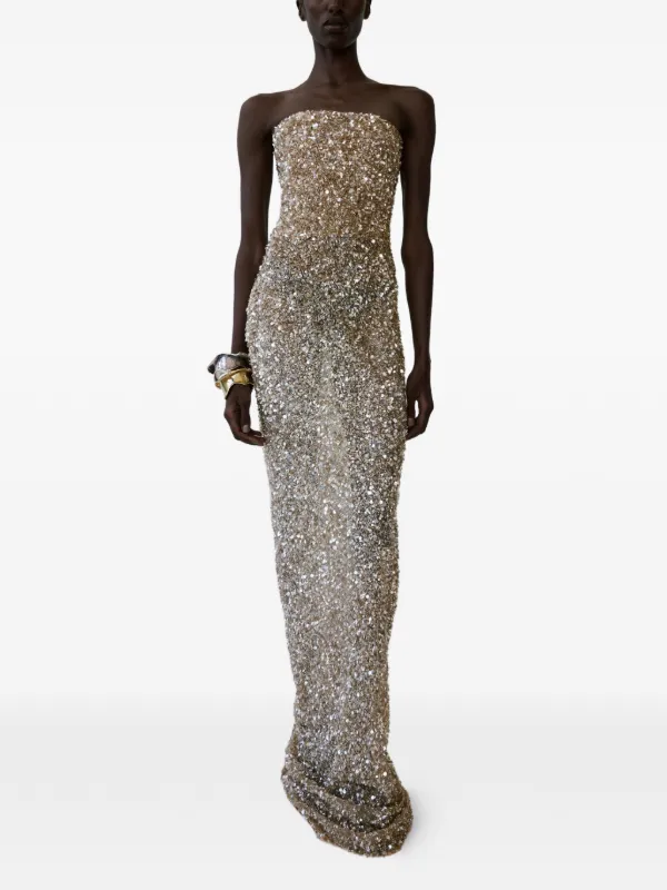new arrivals gold dress The New Arrivals Ilkyaz Ozel, Sequined gown, Women, Gold, US 2, Dresses, Materialmix
