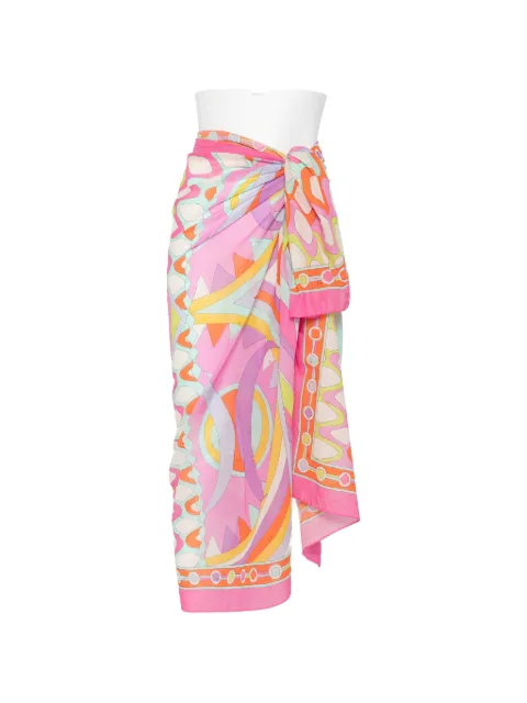 PUCCI geometric-print pareo midi skirt
