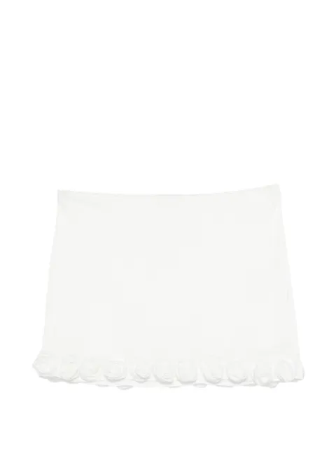 Oséree rose-appliqué mini skirt