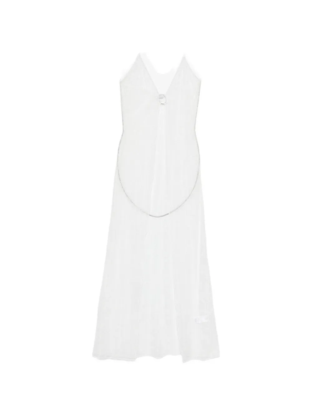 Oséree lace gem-embellished kaftan - Bianco