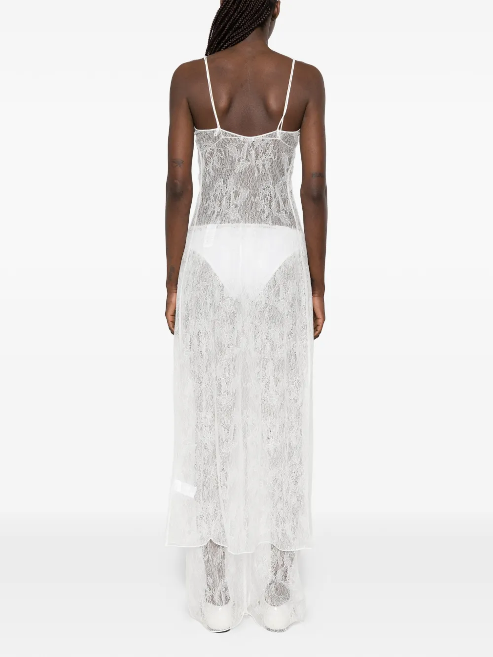 Oséree Bridal O tuniek met kant en edelsteen Wit