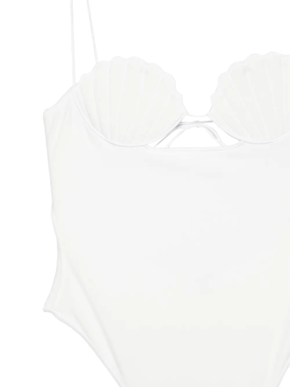 Oséree Bridal Shell maillot Wit