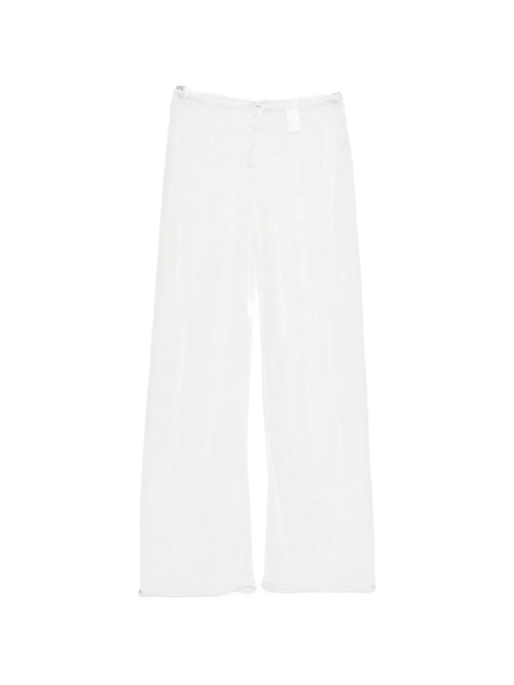 Oséree lace drawstring palazzo pants - Bianco
