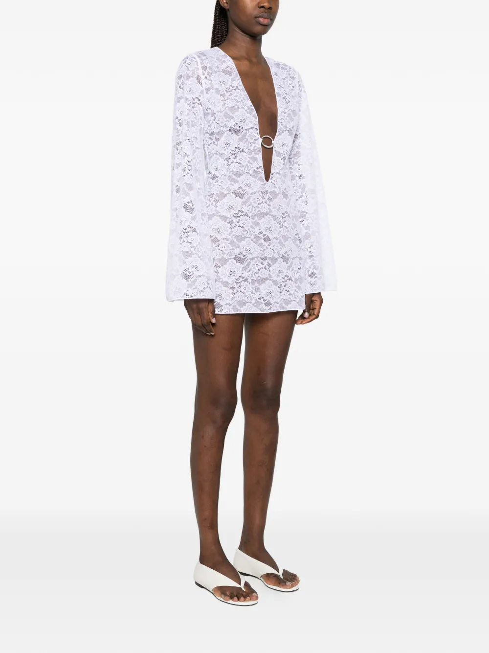 Oséree Bridal O-Lover tuniek met kant Wit