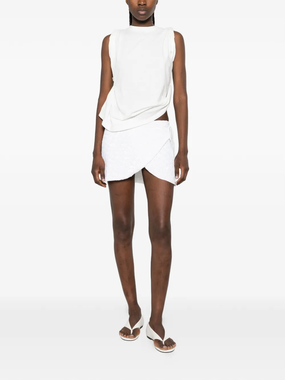 Oséree Mini-rok met pailletten Wit