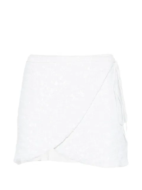 Oséree sequin-embellished wrap mini skirt