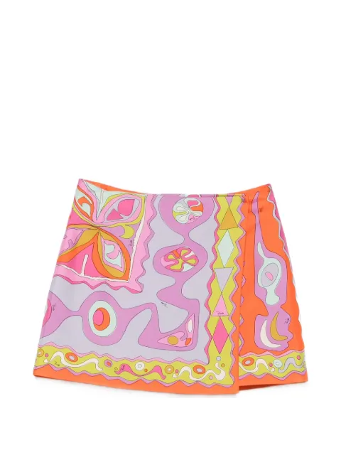 PUCCI Iride-print silk mini skirt