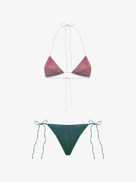 Oséree Lumiere glitter-effect bikini