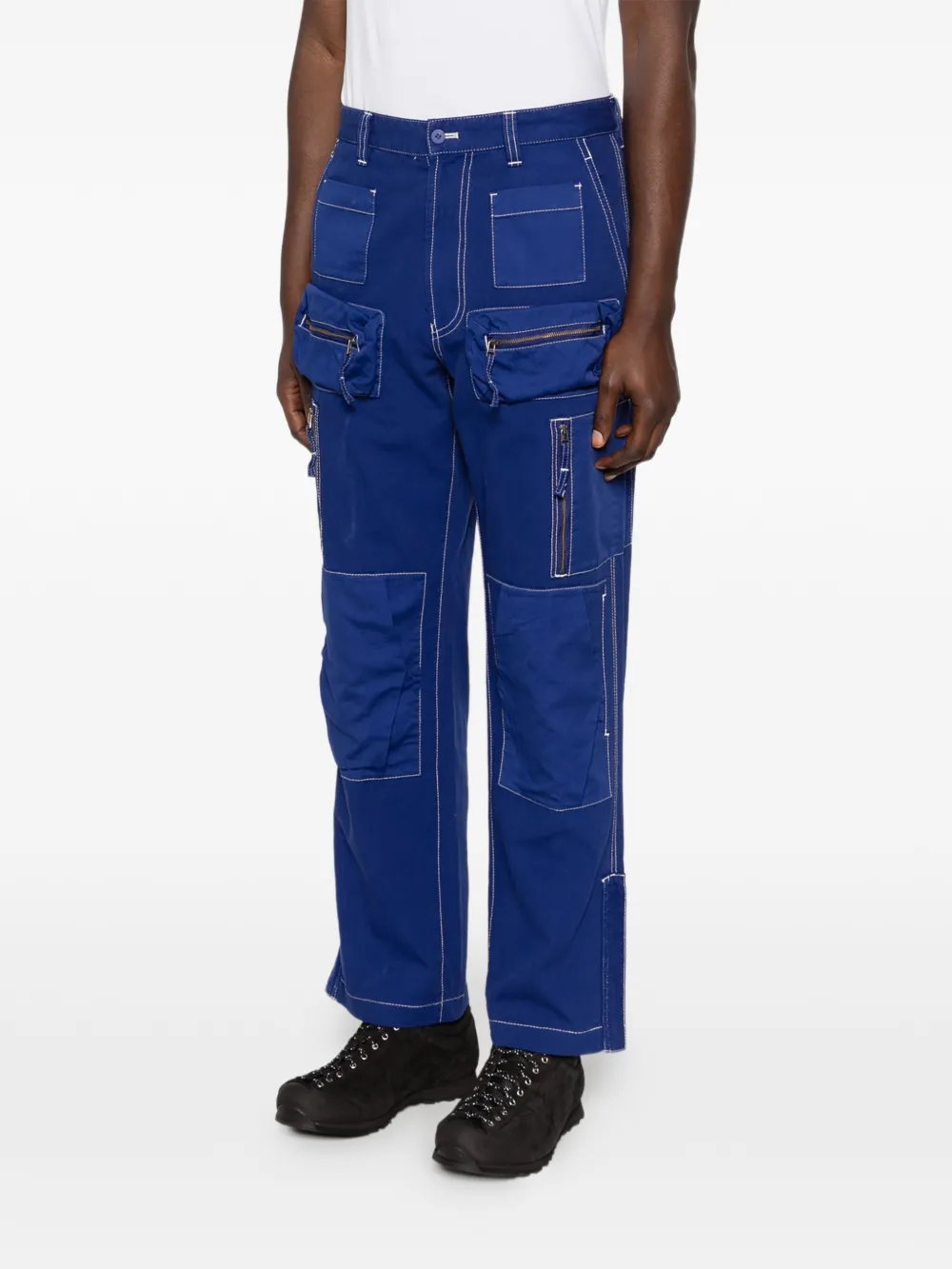  Issey Miyake Pre-owned Cotton Cargo Pants - Blue 