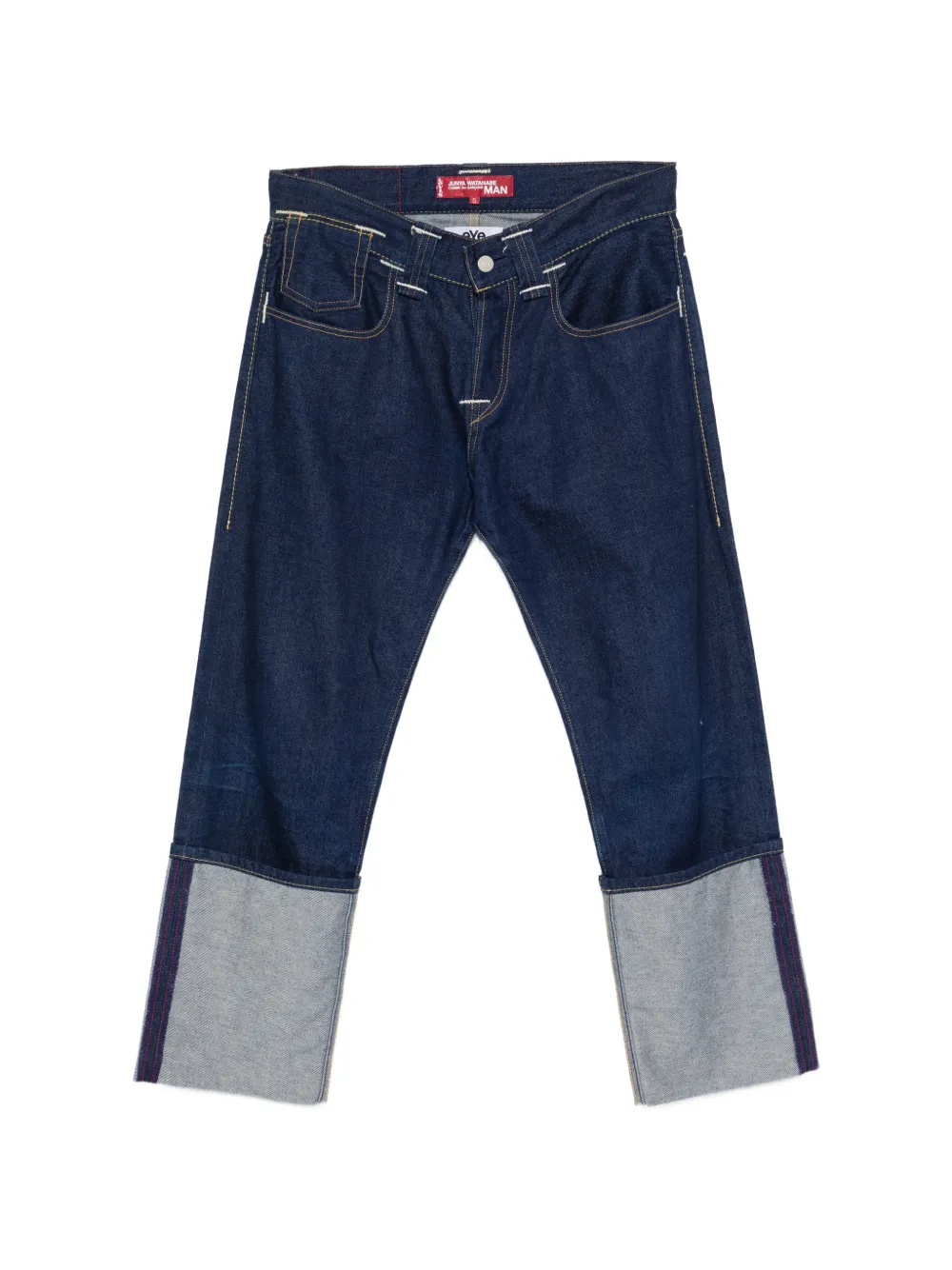 Junya Watanabe MAN cuffed jeans - Blu