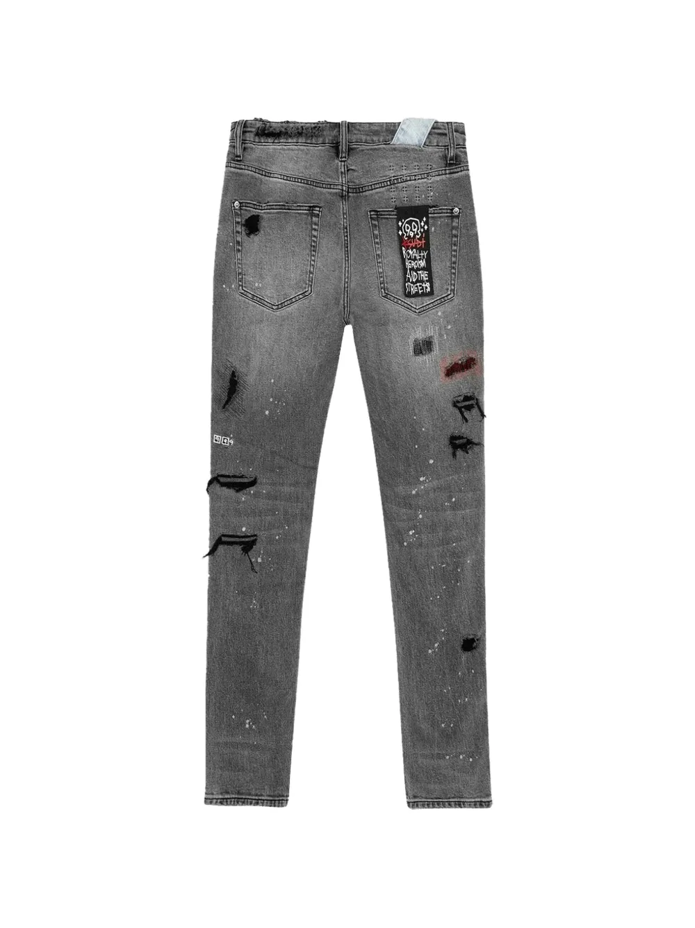  Ksubi X Juice Wrld Chitch Trashed Devil Jeans - Grey 