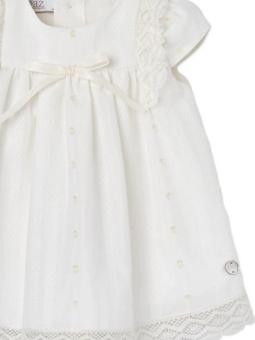 Lace-Trim Bow-Detail Dress