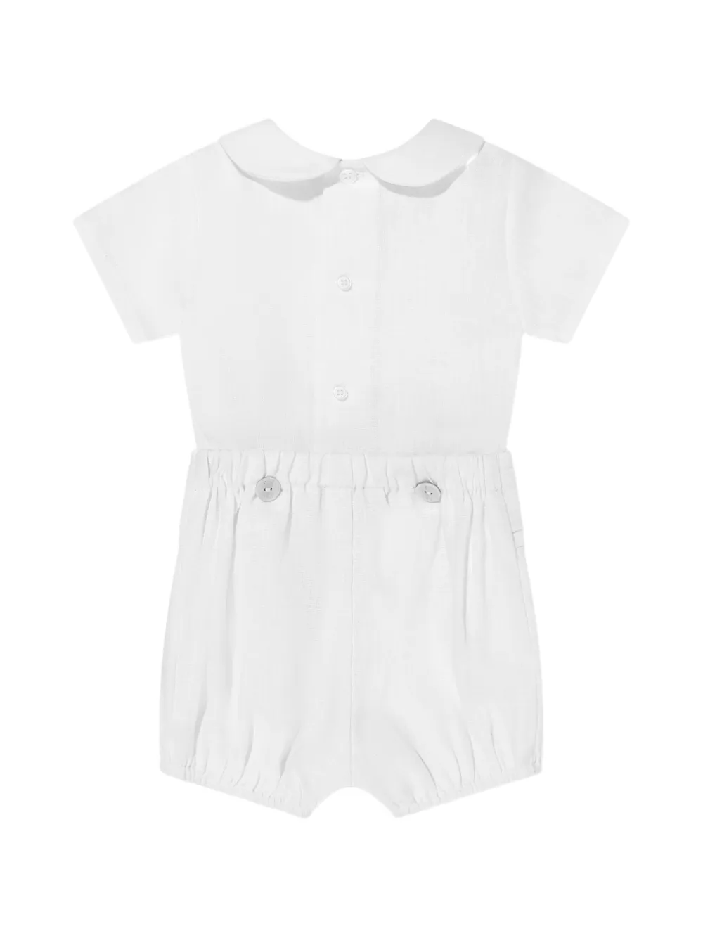  Paz Rodriguez Peter-pan-collar Baby Shorts - White 