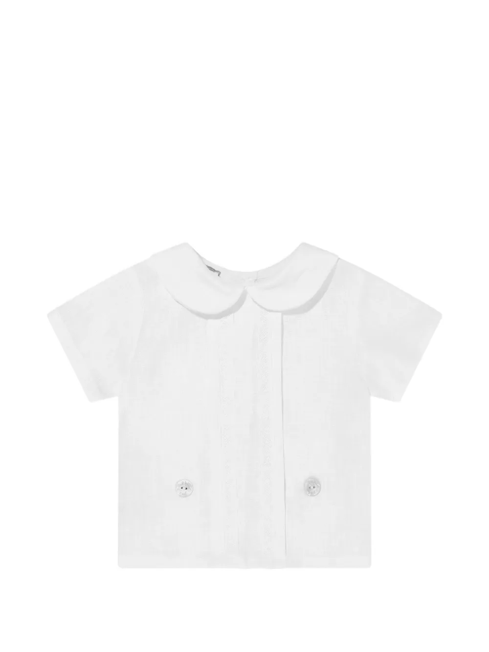  Paz Rodriguez Peter-pan-collar Baby Shorts - White 