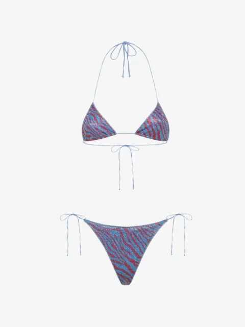 Oséree Animalier glitter-effect bikini