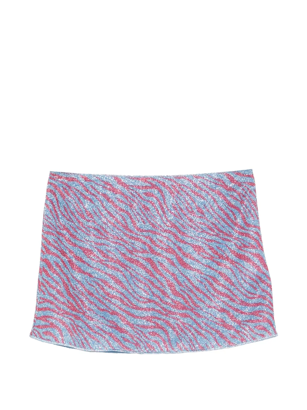 Oséree Animalier zebra-print mini beach skirt - Blau
