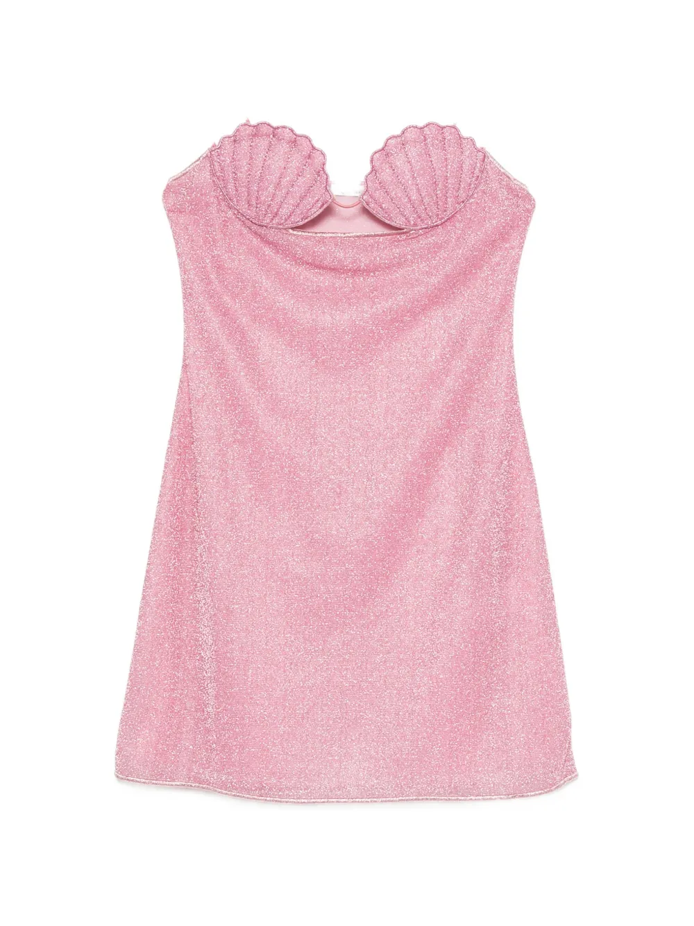 Oséree Shell-cup glitter-effect dress - Pink