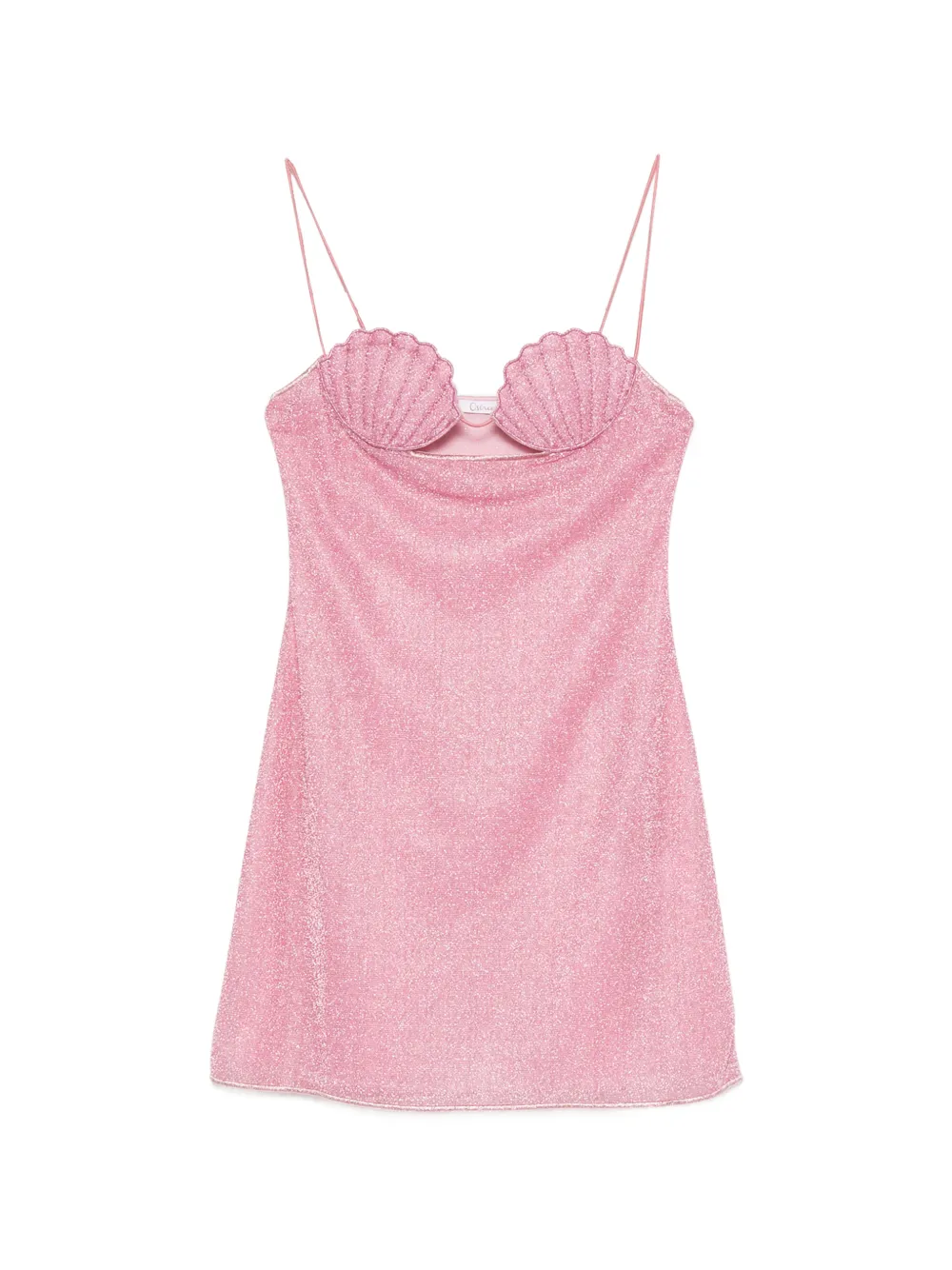 Oséree Shell-cup glitter-effect dress - Rosa