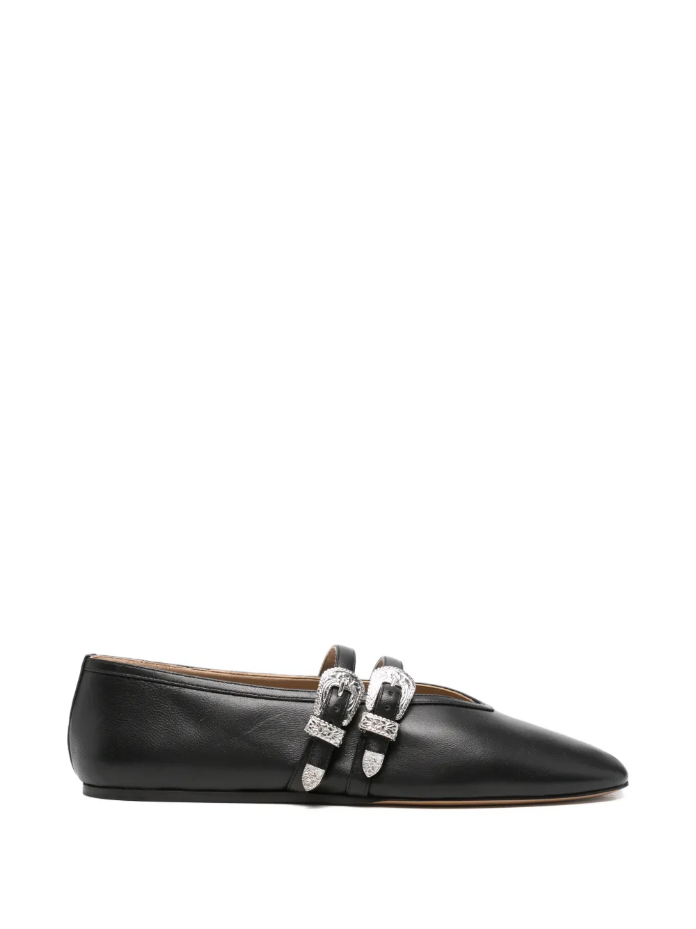 Le Monde Beryl Claudia buckle-detail ballet flats - Nero