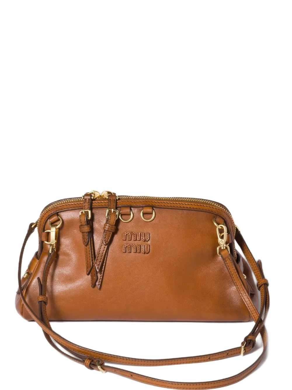 Miu Miu Caprice removable-strap leather shoulder bag - Marrone