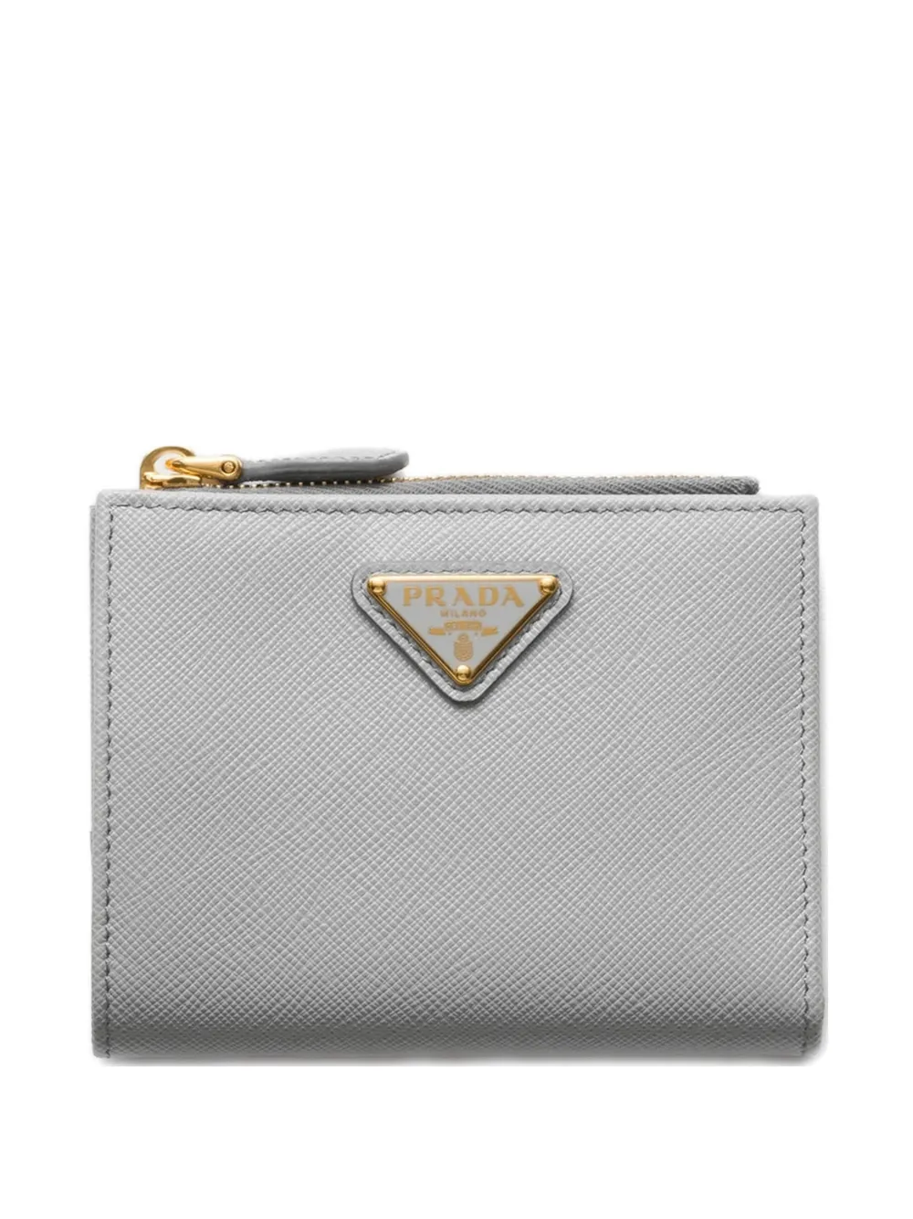 Prada logo-plaque wallet - Grigio