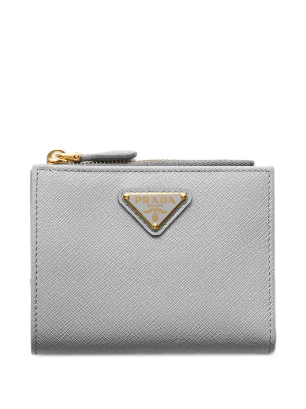 Prada logo-plaque wallet - Grigio