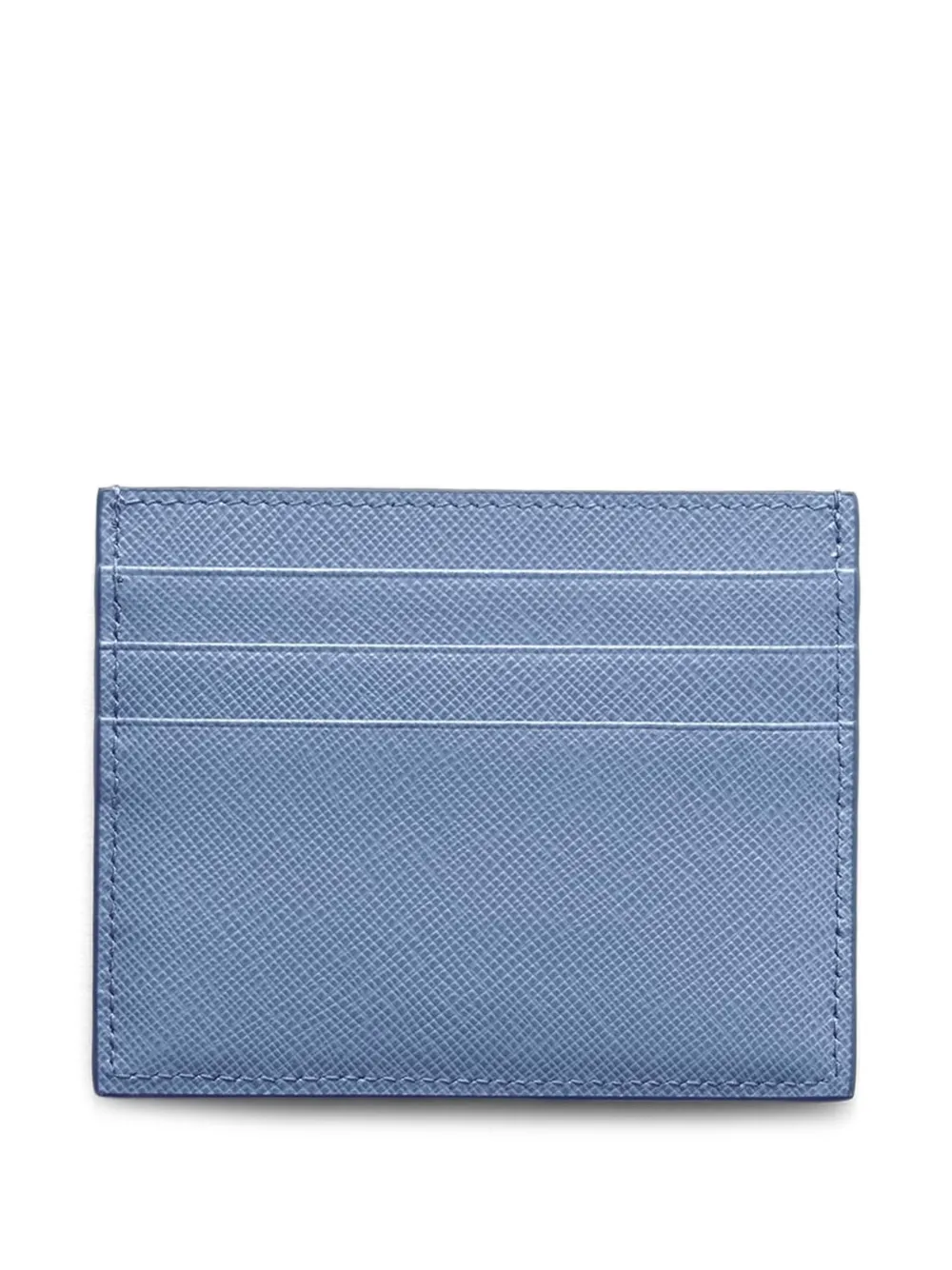 Prada Triangle-logo Card Holder In Blue