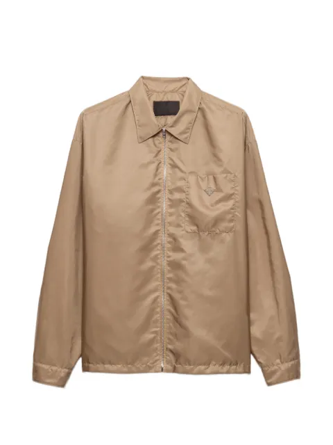 Prada classic-collar zipper shirt