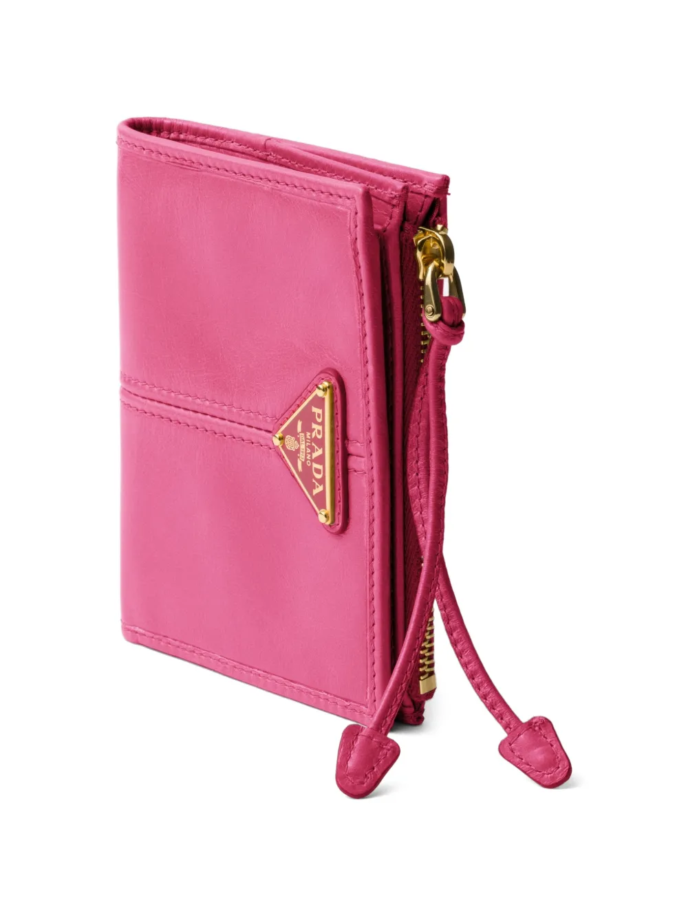 Prada Kleine portemonnee met logo Roze