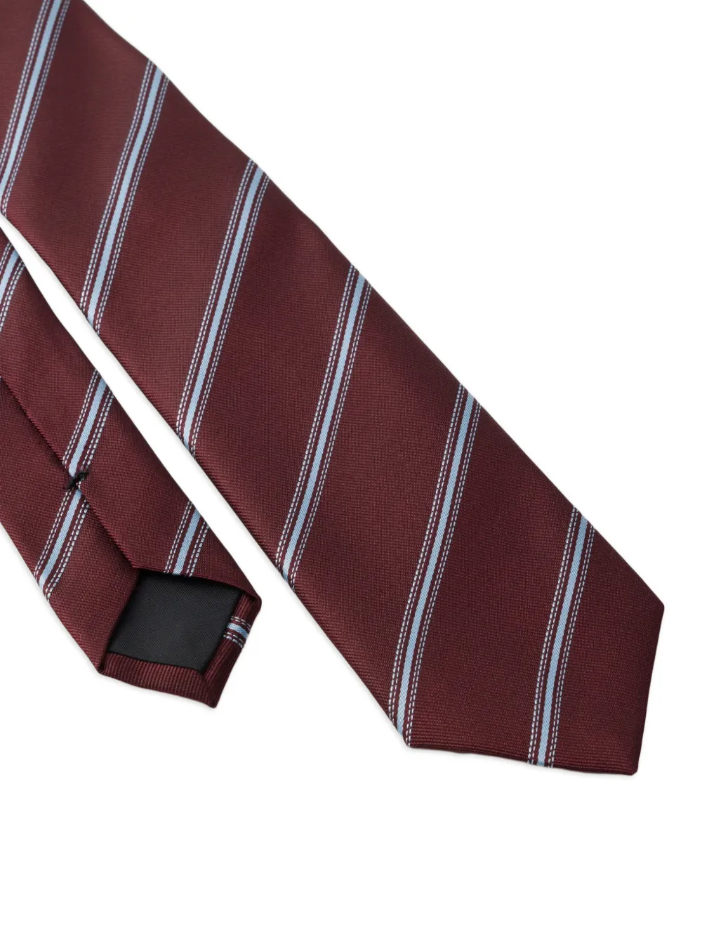  Prada Corbata A Rayas - Rojo 
