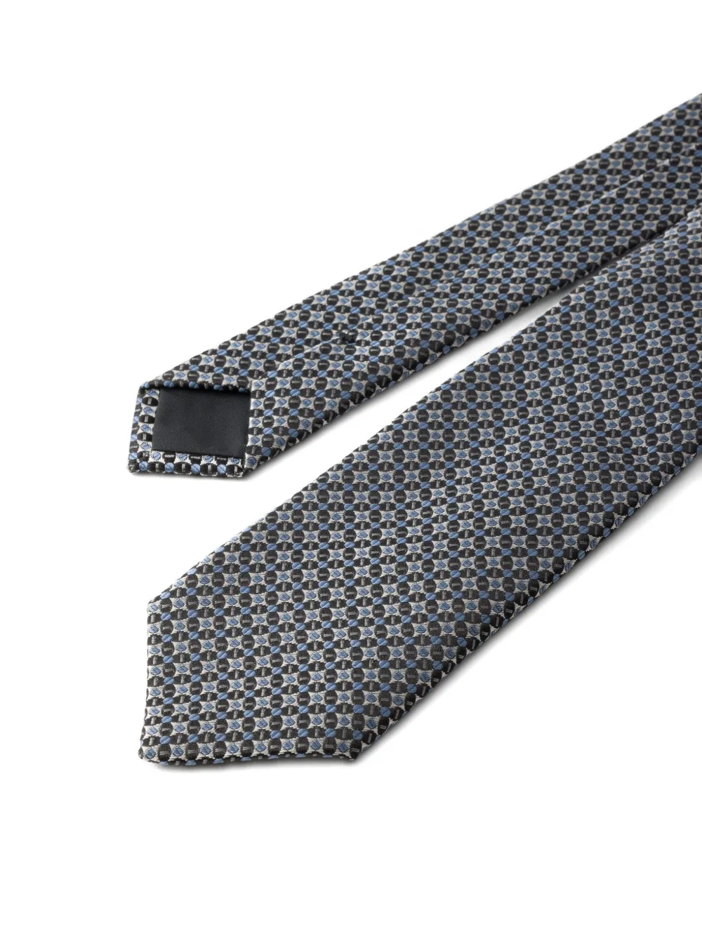  Prada Patterned Silk Tie - Blue 