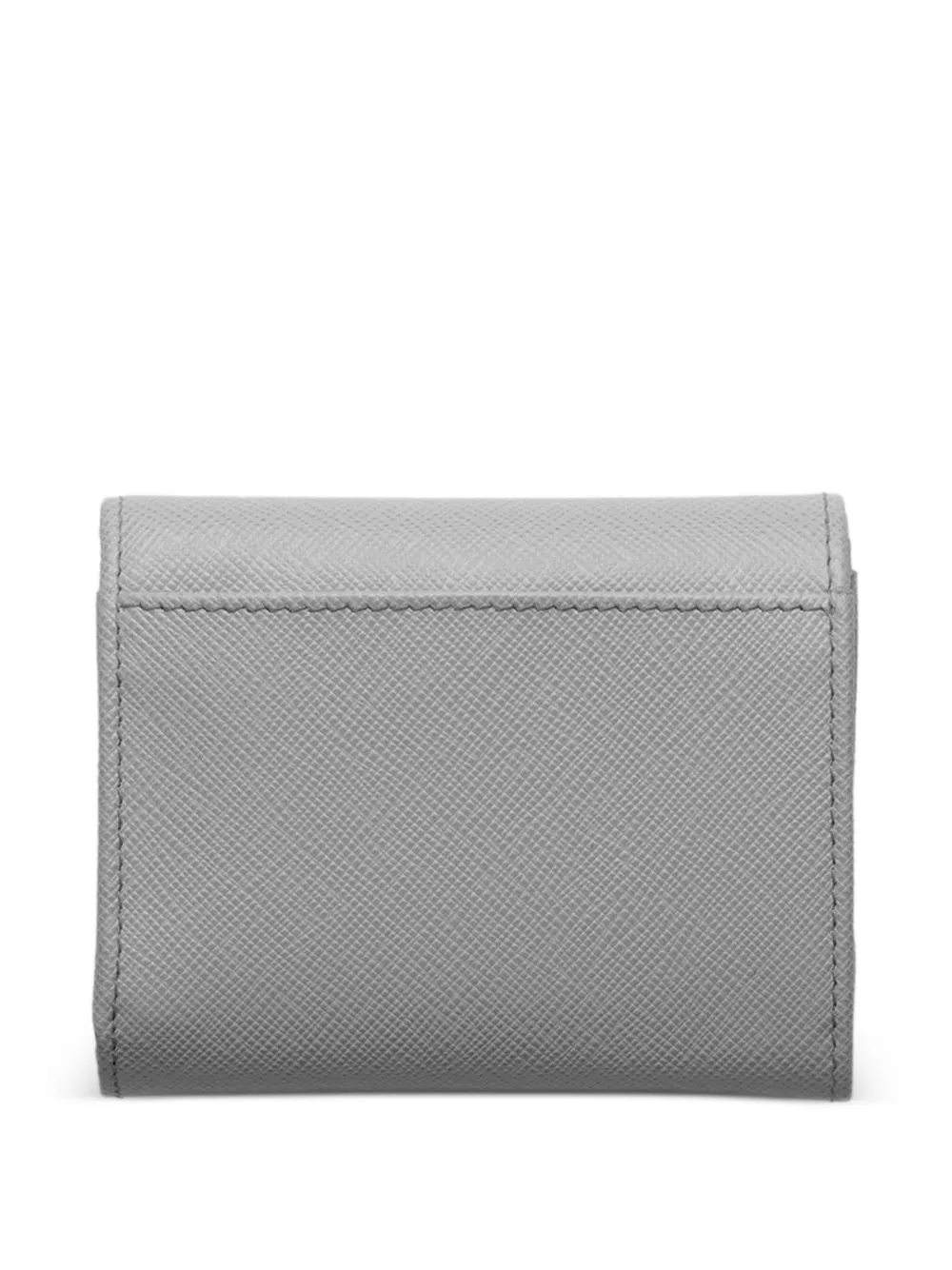  Prada Logo-plaque Leather Wallet - Grey 