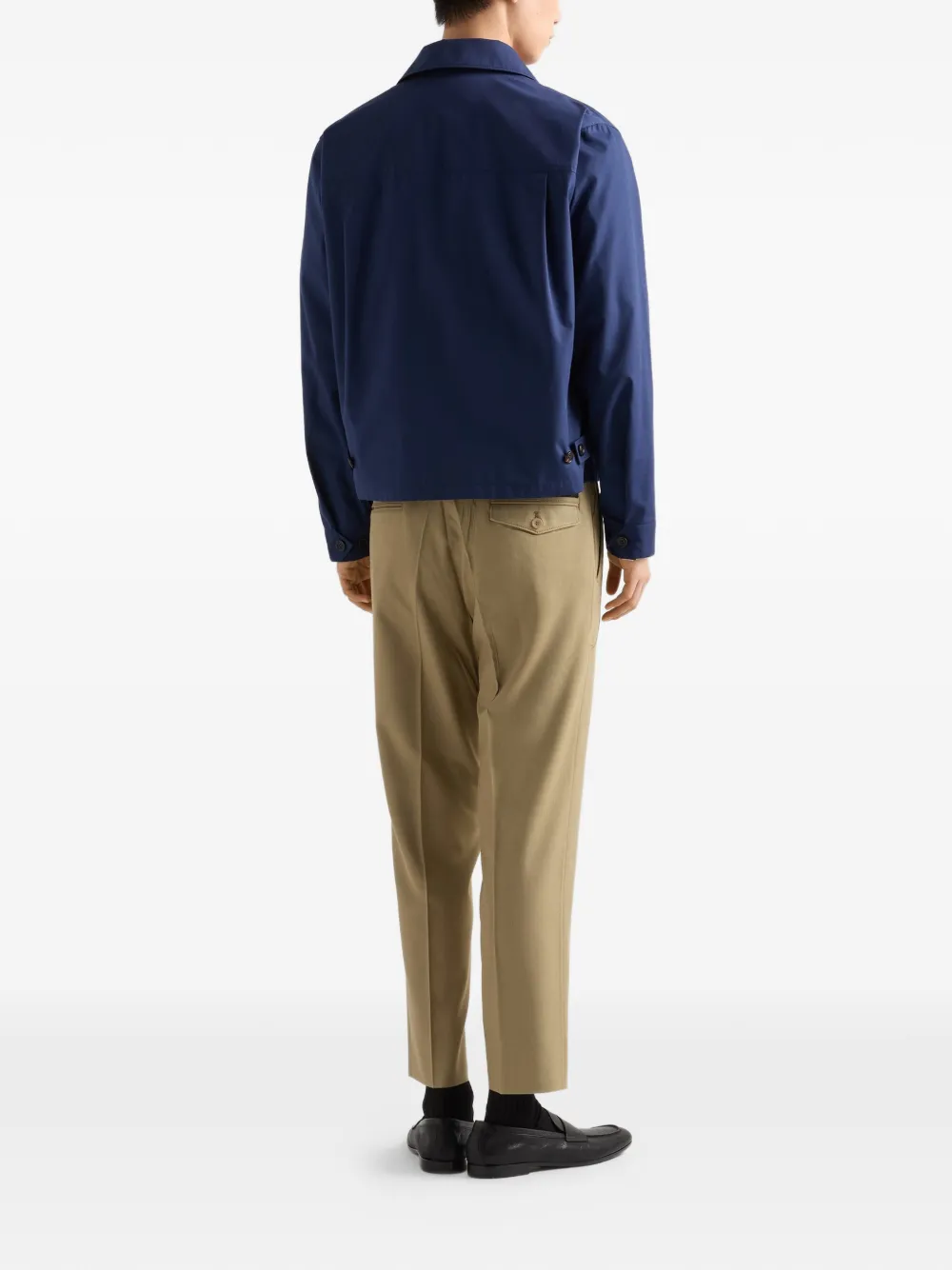 Prada Jack met rits en logo Blauw