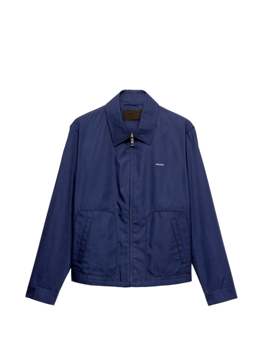Prada zip-up cotton jacket - Blu