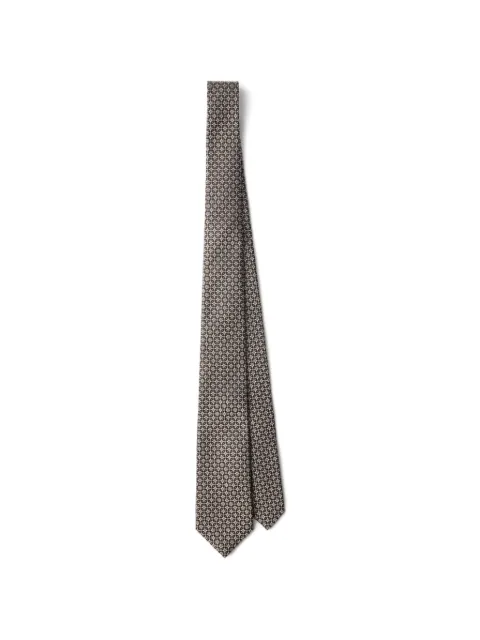 Prada geometric-pattern silk tie