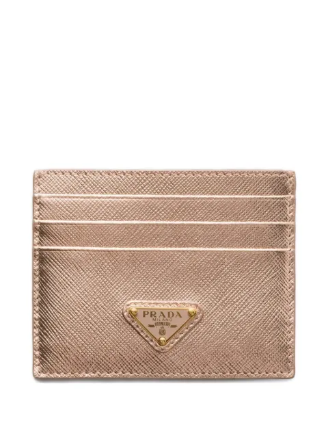 Prada logo-plaque card holder