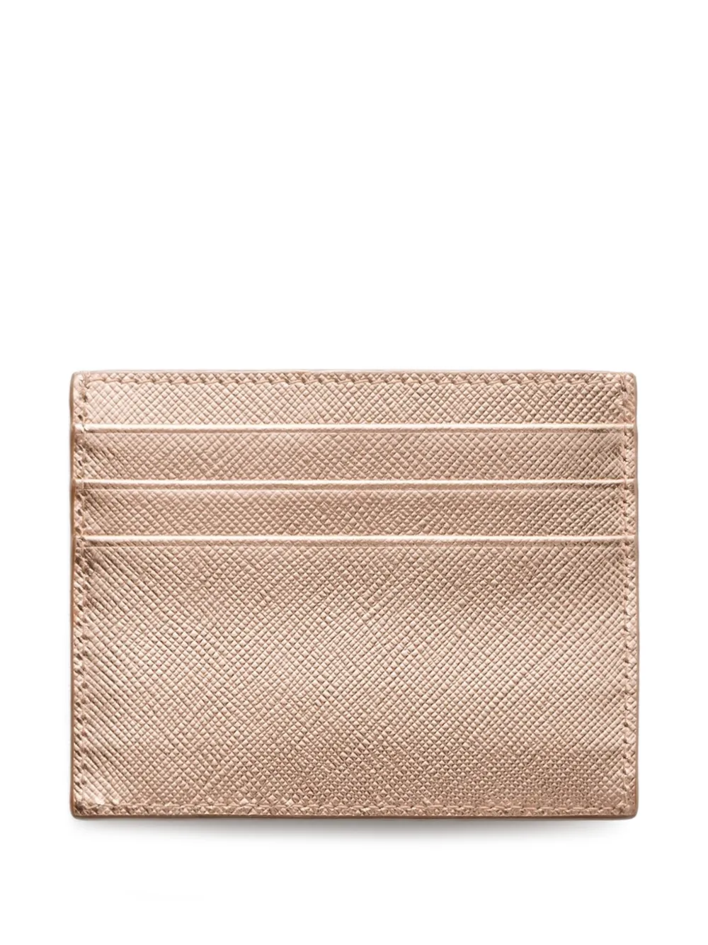 Prada Pasjeshouder met logoplakkaat Beige